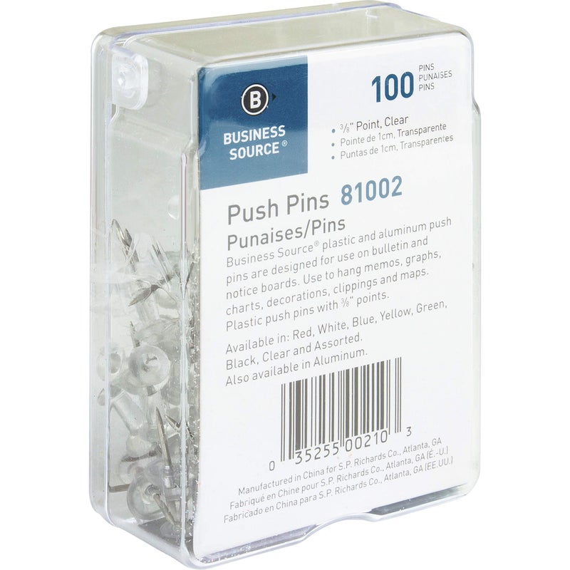 Business Source 1/2" Head Push Pins - Image 2